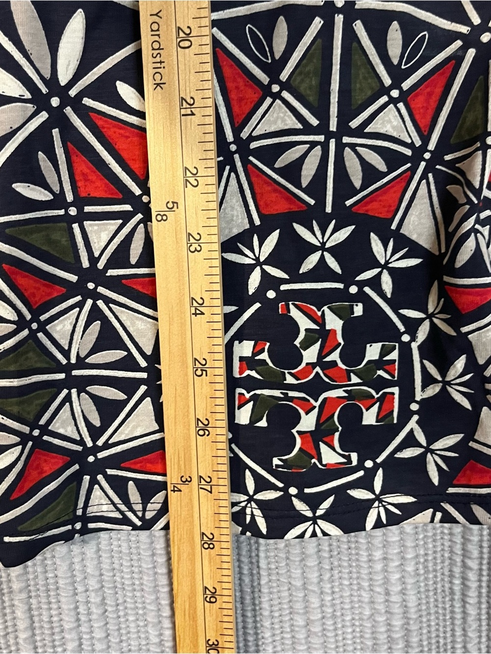 Tory Burch Acoma Pottery Tee Shirt Pima Cotton Large - Picture 6 of 9